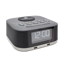 Nero Qi2 Clock Radio with two USB C Ports Fiji